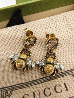 Gucci Vintage Bee Stud Earrings